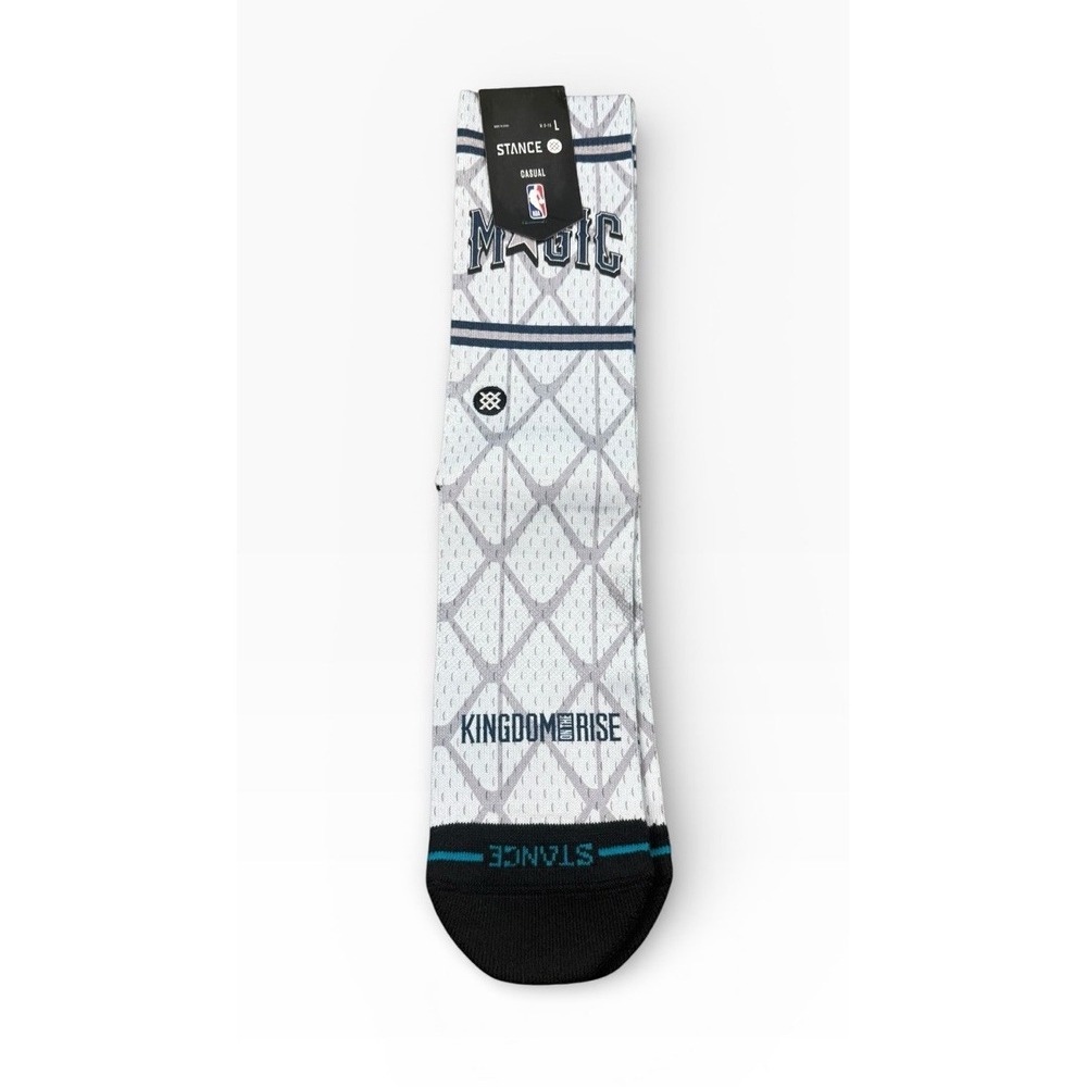 Stance NBA Orlando‎ Magic Crew Socks Casual Kingdom Rise White Black Size L